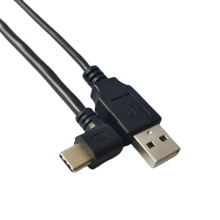 Fast Charging USB 2.0 AM to 90 Degree Left Angle Type C Custom Type C Cable